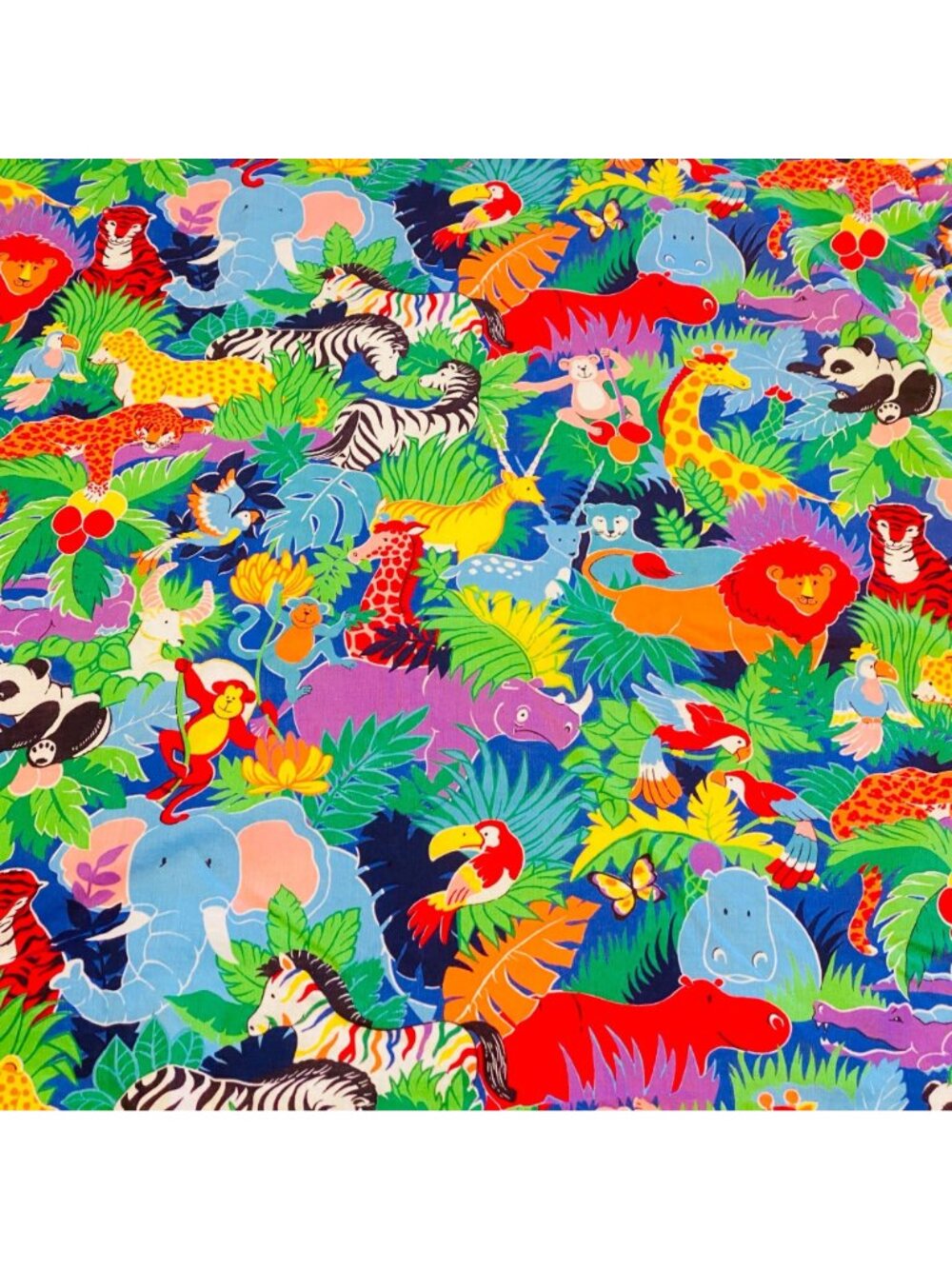 Jungle Safari Baby Blanket With Colorful Animal Print & Play Map Reverse Side - Picture 7 of 11